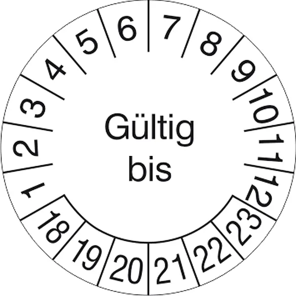 Prüfplakette »Gültig bis «