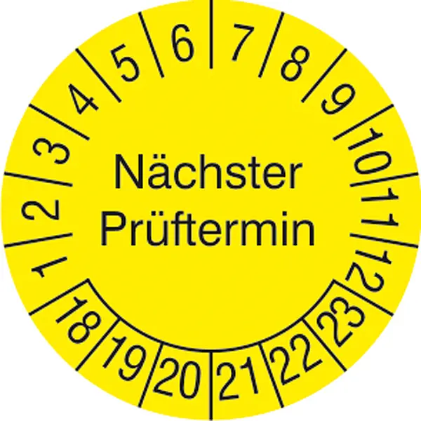 Prüfplakette »Nächster Prüftermin «