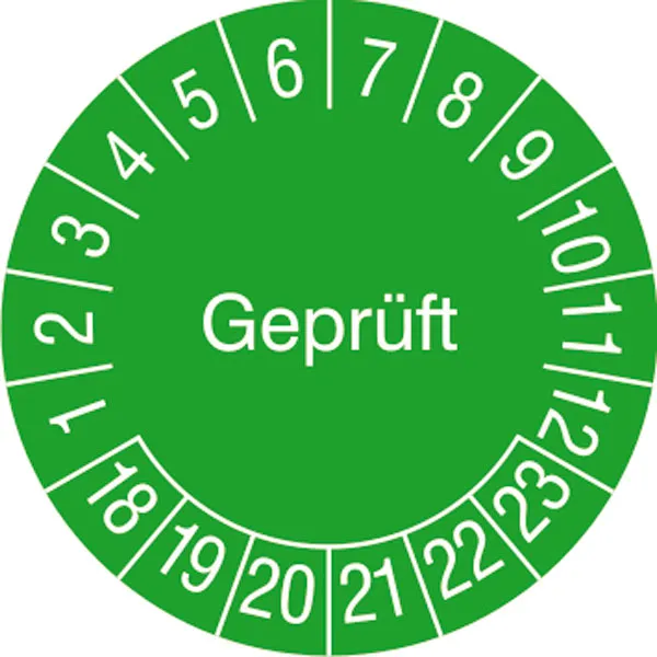 Prüfplakette »Geprüft«