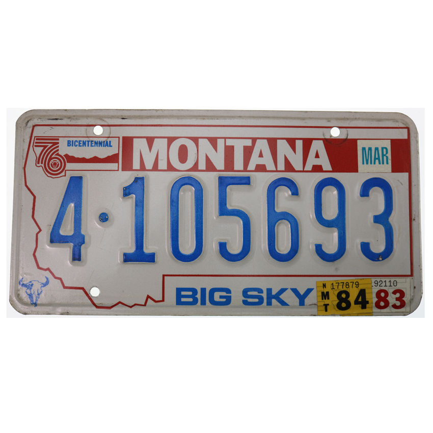 US Nummernschild Montana - originales Kennzeichen aus den USA