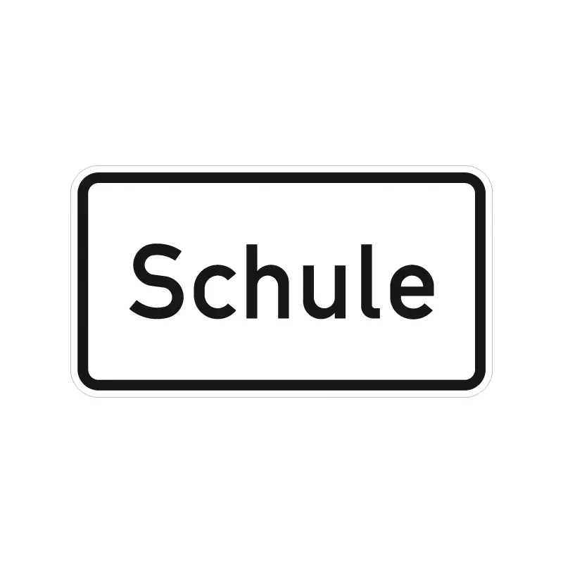 Verkehrszeichen Zusatzschild StVO - Schule