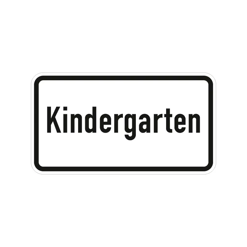 Verkehrszeichen Zusatzschild StVO - Kindergarten