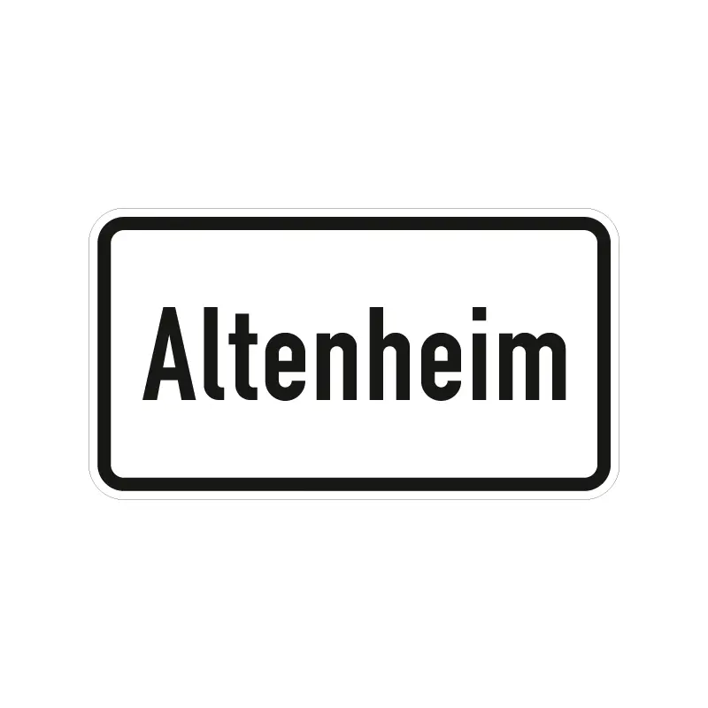 Verkehrszeichen Zusatzschild StVO - Altenheim