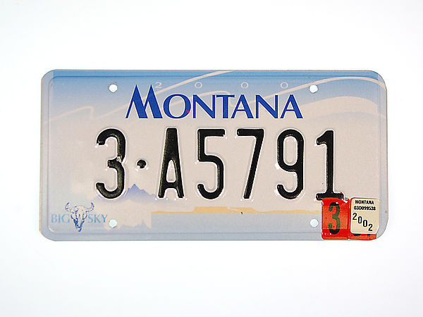 US-Nummernschild Montana - original