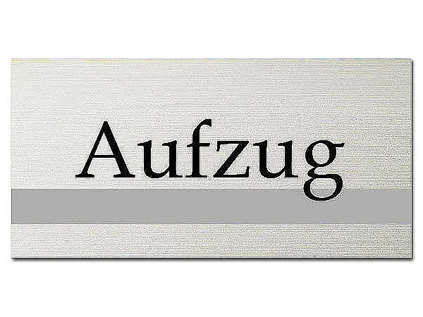 Hinweisschild - Aufzug - ClassicLine - Größe: 200 x 100 mm