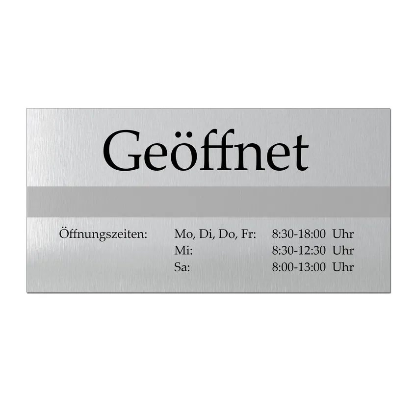 Öffnungszeiten Türschild - Geöffnet - ClassicLine - Größe: 200 x 100 mm