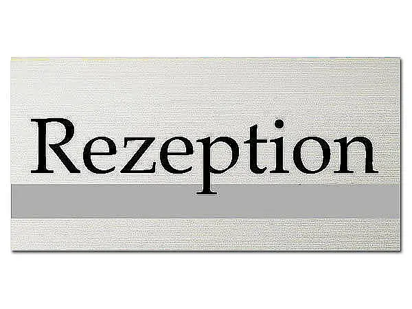 Türschild - Rezeption - ClassicLine - Größe: 200 x 100 mm