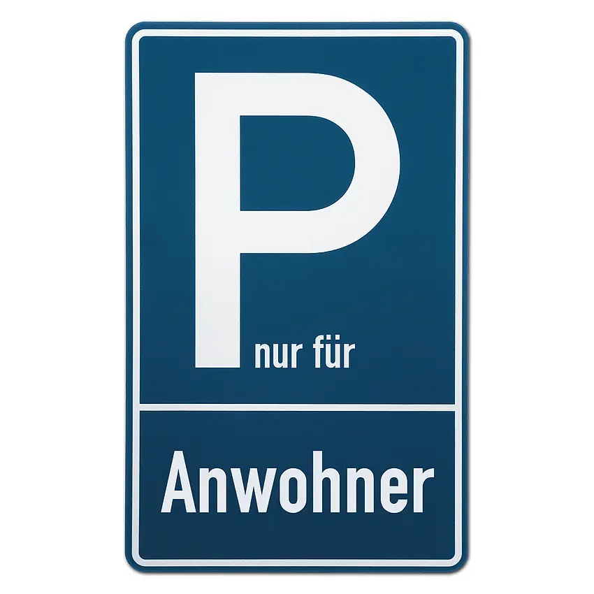 Parkplatzschild | für Anwohnerparkplätze