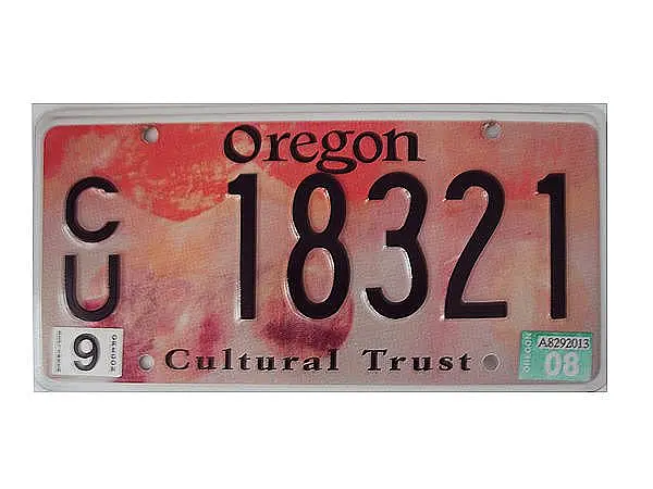US-Nummernschild Oregon - Cultural Trust - original