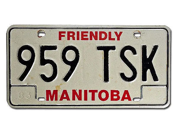 Nummernschild aus Kanada - Manitoba