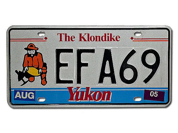 Originales Nummernschild aus Kanada - Yukon