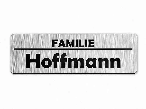 Briefkasten - Namensschild aus Aluminium - Line 10 x 3,5 cm