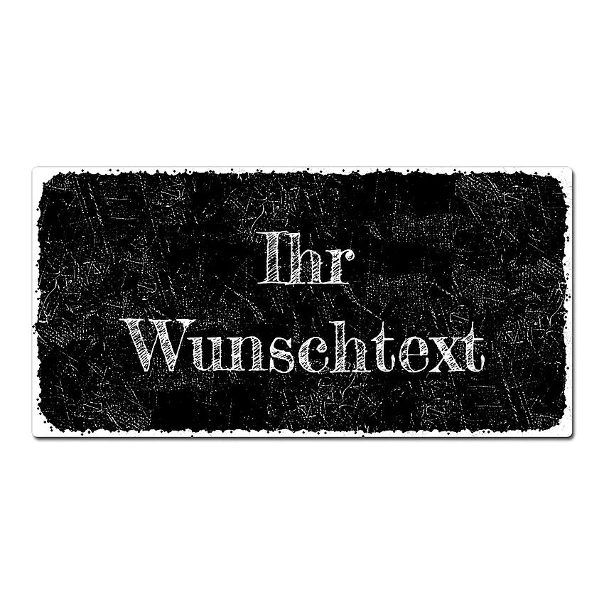 Schild Black Vintage mit Wunschtext 30 x 15 cm