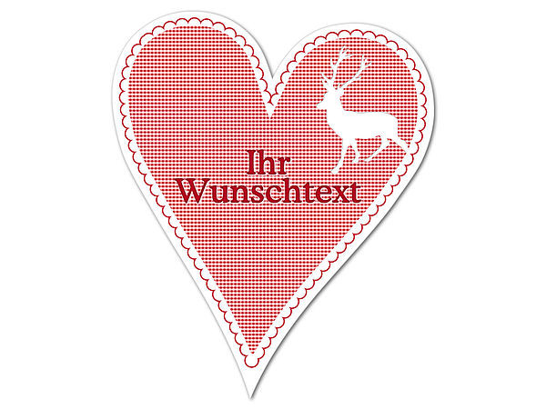 Dekoherz Httentraum mit Wunschtext - 180 mm Hirsch