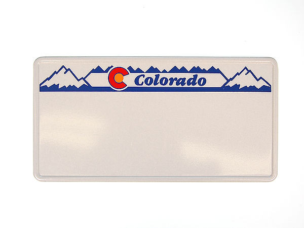Colorado Plate mit Wunschtext in Folienschrift