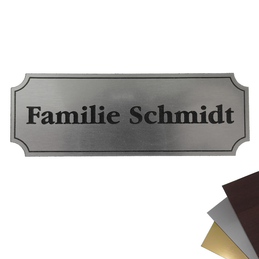 Trschild mit Wunschtext 100x35mm Simple