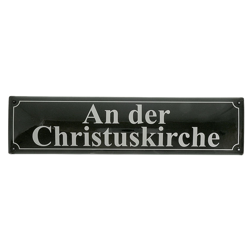 Emaille Straenschild mit Hausnummer 14,8 x 59,4 cm Sonderfarben