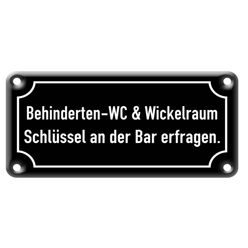 Emaille Firmenschild mehrzeilig 21 x 10,5 cm