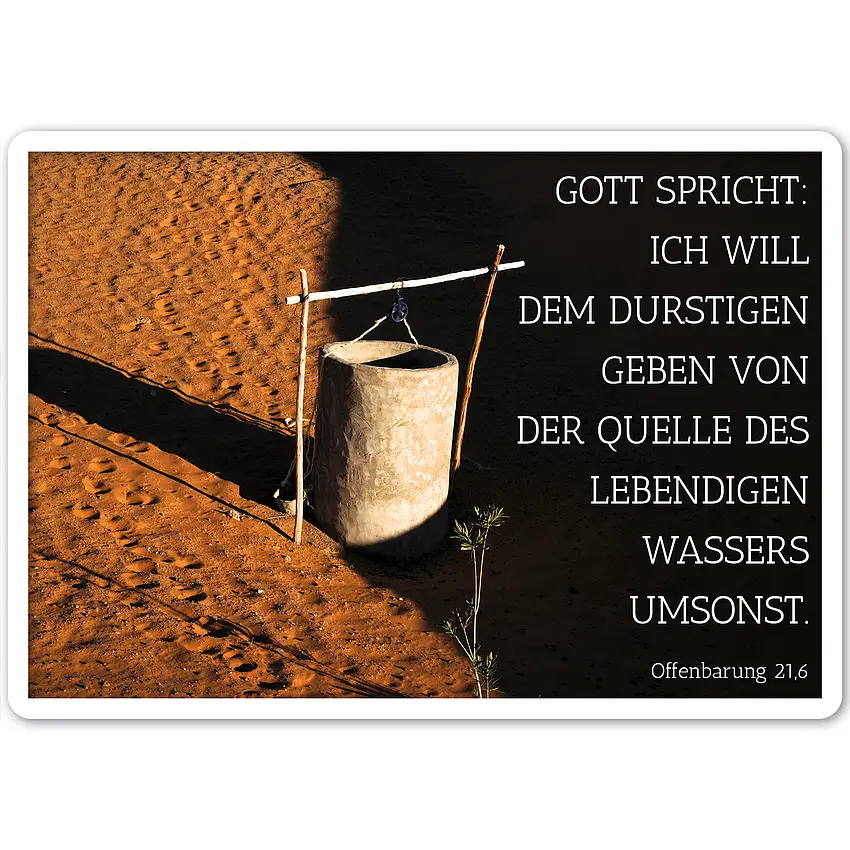 Blechschild A4 mit Bibelspruch 