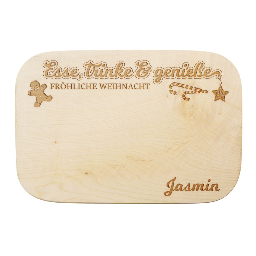 weihnachtliches Holzschild mit Gravur 28 x 19cm