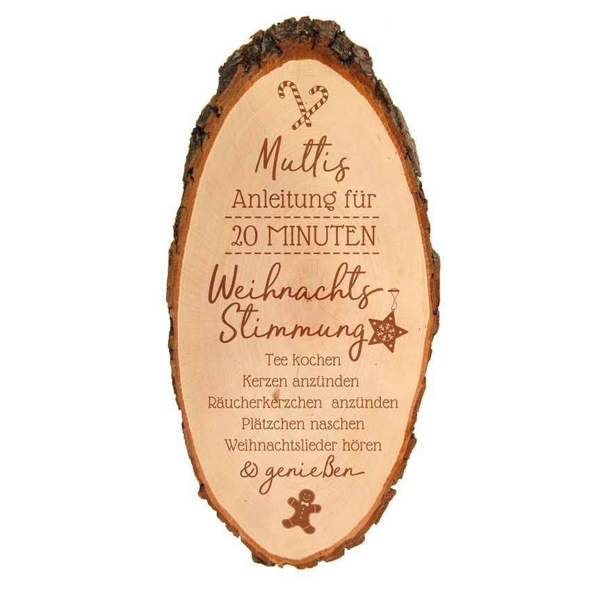 Anleitung fr Weihnachtsstimmung auf Holz ca. 23 x 11cm