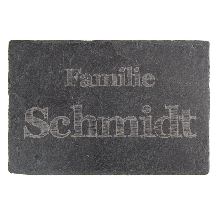 Tr- & Namensschild aus Schiefer 15 x 10 cm - Design Drawn Letter