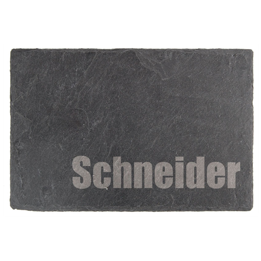 Tr- & Namensschild aus Schiefer 15 x 10 cm - Design Minimal