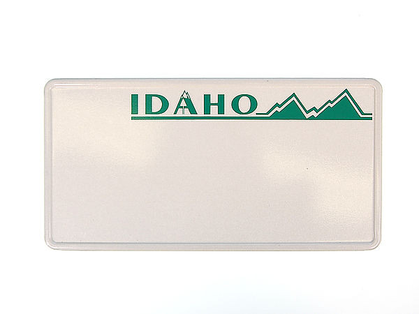 Idaho Plate mit Wunschtext Folienschrift
