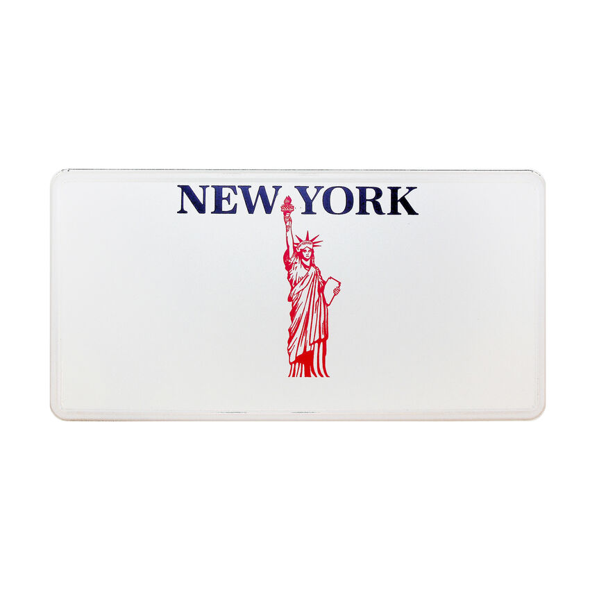 New York - Plate - Liberty - mit individuellem Wunschtext in Folienschrift