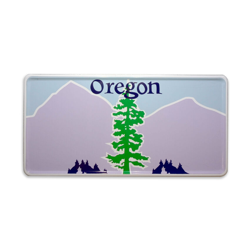 Oregon Plate mit Wunschtext in Folienschrift