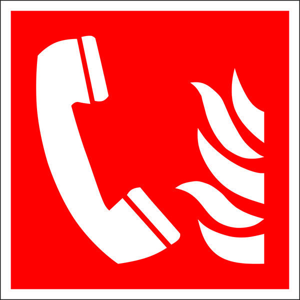 Brandschutzschild Brandmeldetelefon