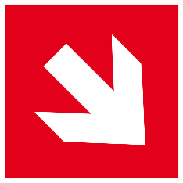 Brandschutz-Zusatzschild Richtungsangabe aufwrts / abwrts