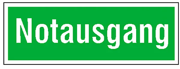 Fluchtweg-Zusatzschild »Notausgang«