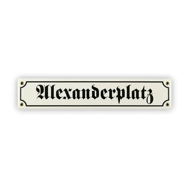 Emaille-Straßenschild mit Ihrem Wunschtext Höhe 8 cm maximal 25 Zeichen