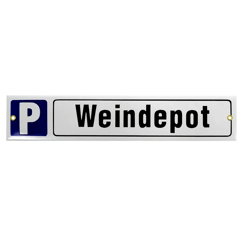 Parkplatzschild Emaille mit Wunschtext