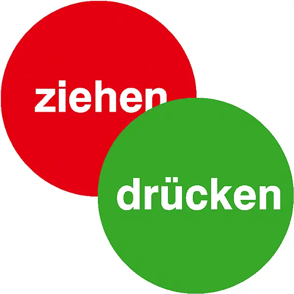 Türschild »Drücken/Ziehen«