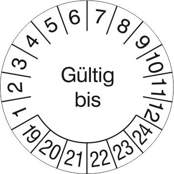 Prfplakette Gltig bis 