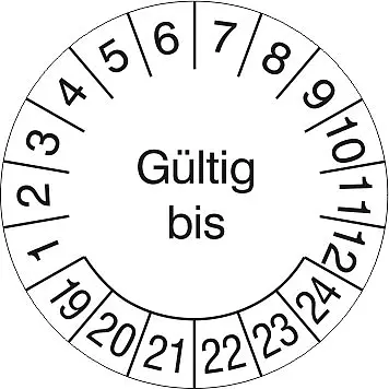 Prüfplakette »Gültig bis «