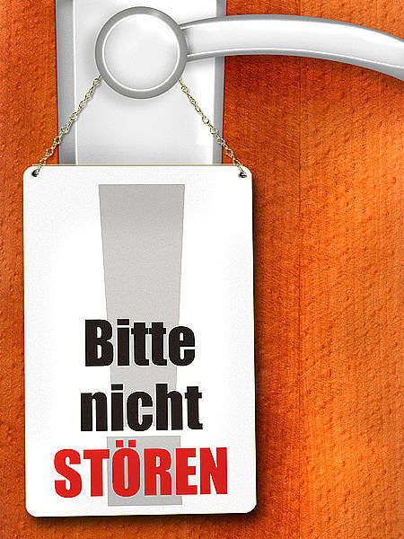 Bitte nicht stören - Türklinkenschild inklusive Kette - Hausnummern und