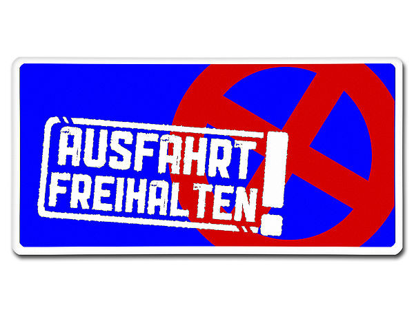 Blechschild Halteverbot - Ausfahrt freihalten - Schilder ...