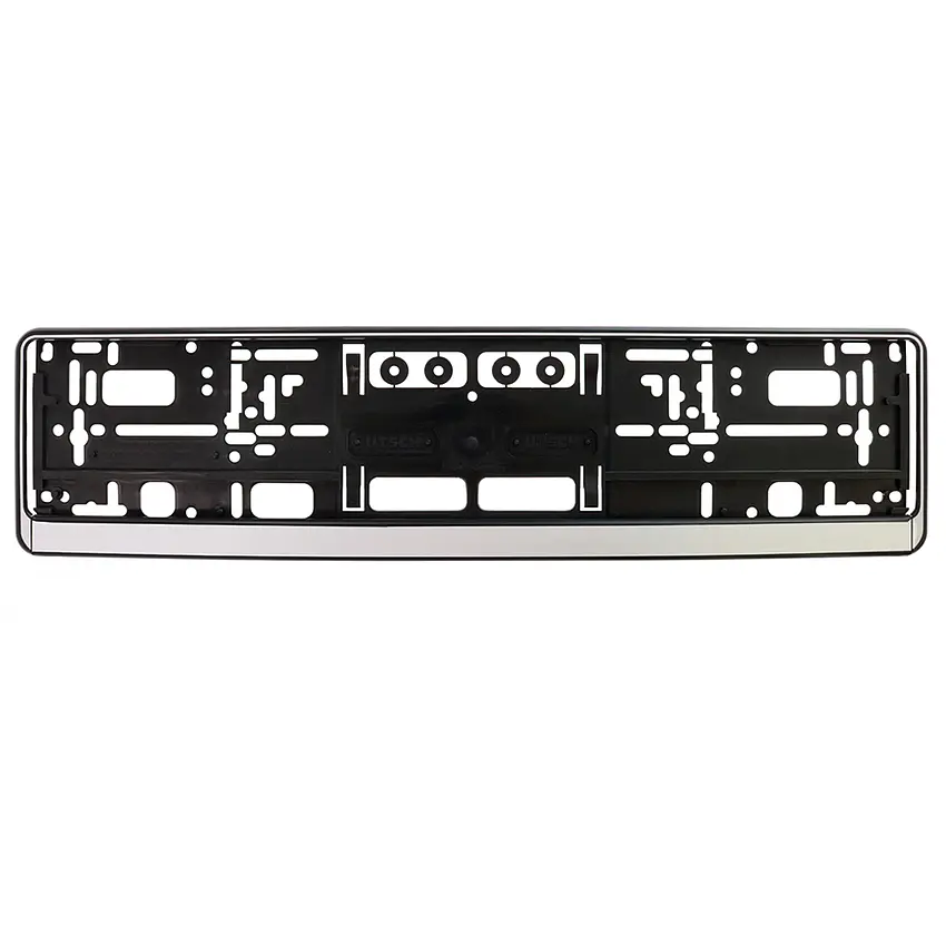 Auto Kennzeichenhalter in schwarz/silber matt - 52 cm - pro Stück