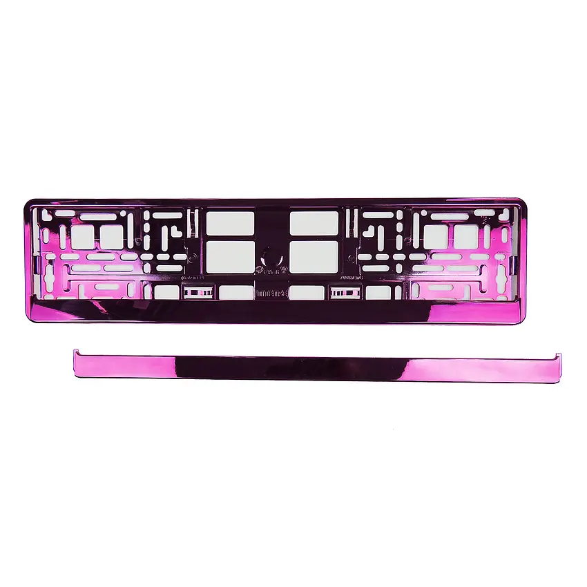 2 Kennzeichenhalter Pink Panther Hydrografik - Kennzeichenhalter  Hydrografik Metallisierung - Shop
