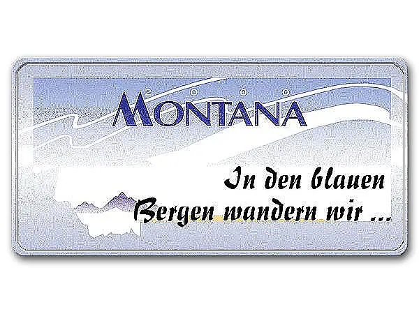 Montana USA Kennzeichen Dekoschild mit individuellem Wunschtext bedruckt 30  x 15 cm