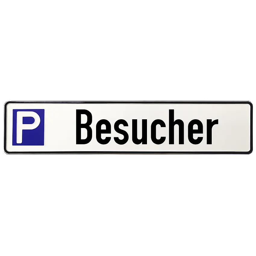 1 Stück Kennzeichen BESUCHER Parkplatzschild Nummernschild