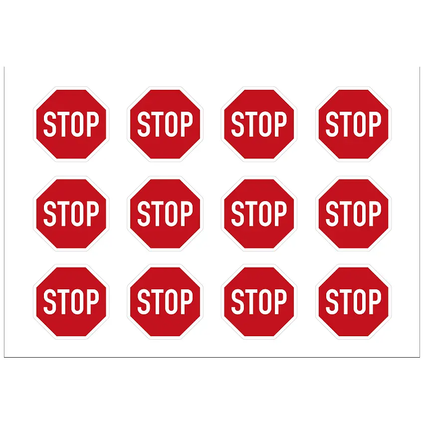 Stoppschild - STOPP!' Sticker