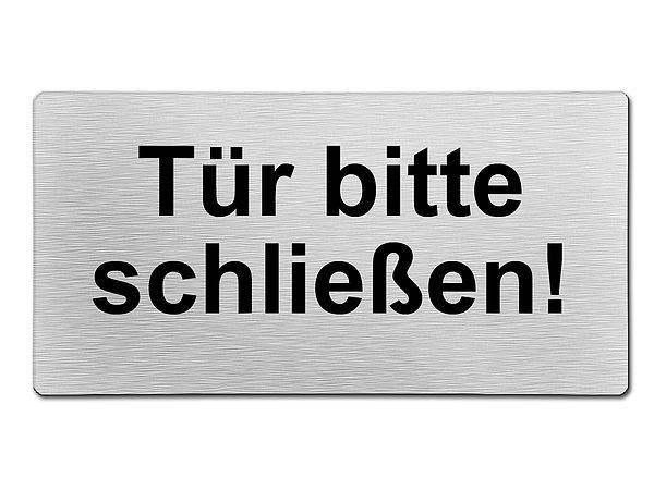 Tür bitte schließen - Türschild mit Wunschtext - Simple - 20 x 10 cm