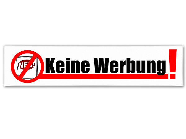 Keine Werbung - Briefkastenschild - Hausnummern und ...