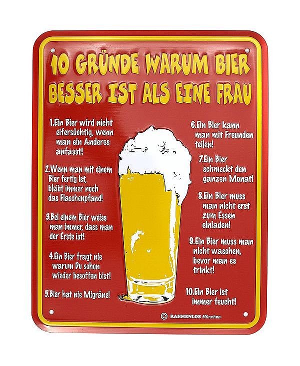 47+ Sprueche jubilaeum , Funschild 10 Gründe warum Bier besser ist als eine Frau Hausnummern und Schilder online kaufen