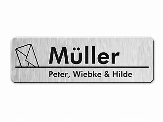 Aluminium Namensschild für den Briefkasten - Envelope - Schilder online  kaufen
