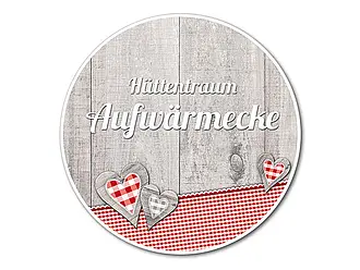 Dekoschild Aufwärmecke